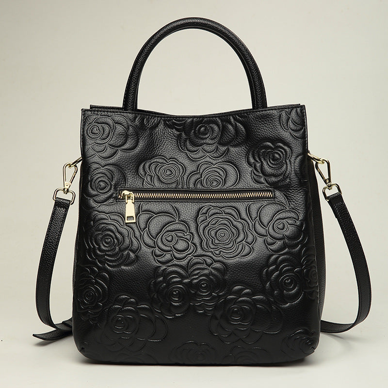 Women's Handbag Genuine Leather Women's Fashion Bag Shoulder Bag Tote Bag Large Capacity