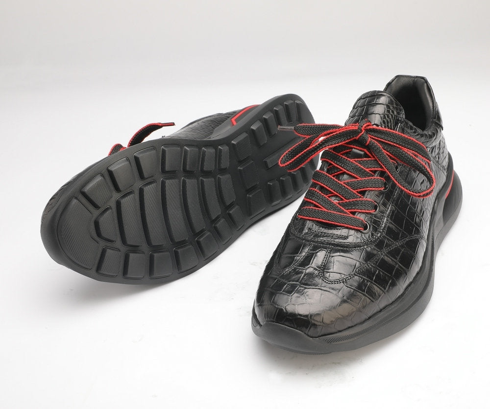 Crocodile Belly Skin Genuine Leather Men's Leather Shoes Sports Casual Shoes