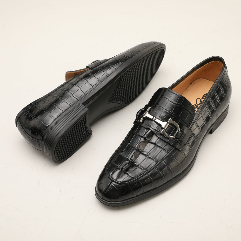 Crocodile skin genuine leather men's leather shoes moccasins fashion casual suit shoes