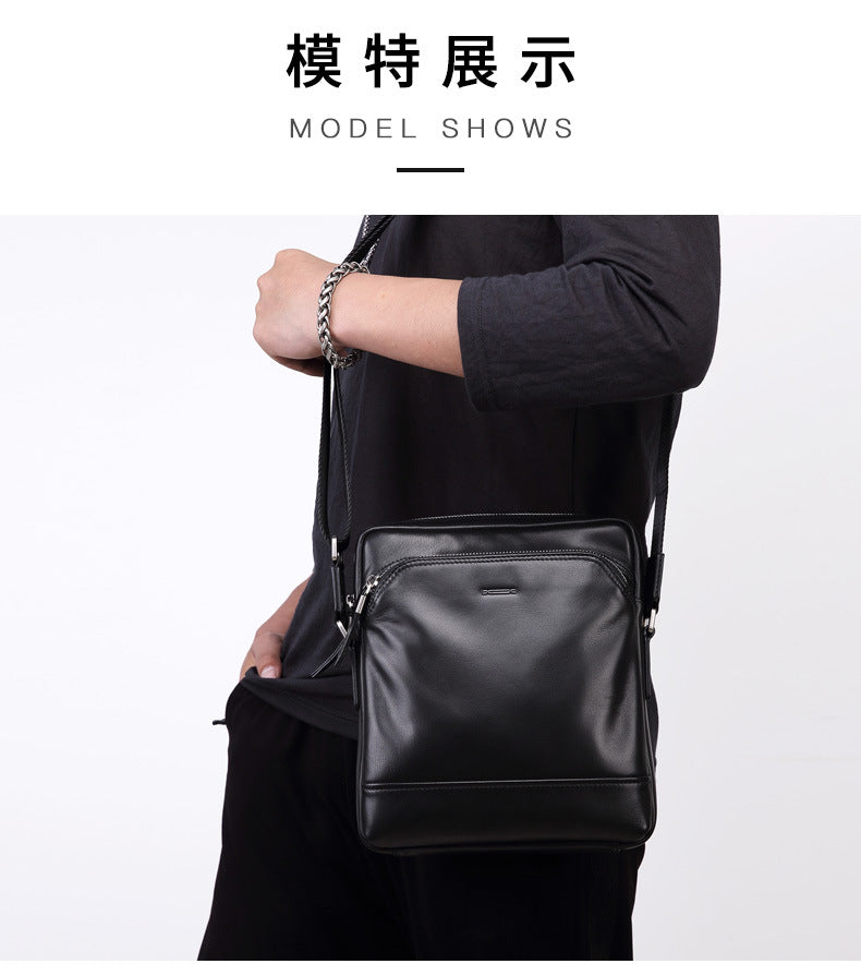 Men's shoulder bag, multi-functional, practical, genuine cowhide leather, business crossbody bag