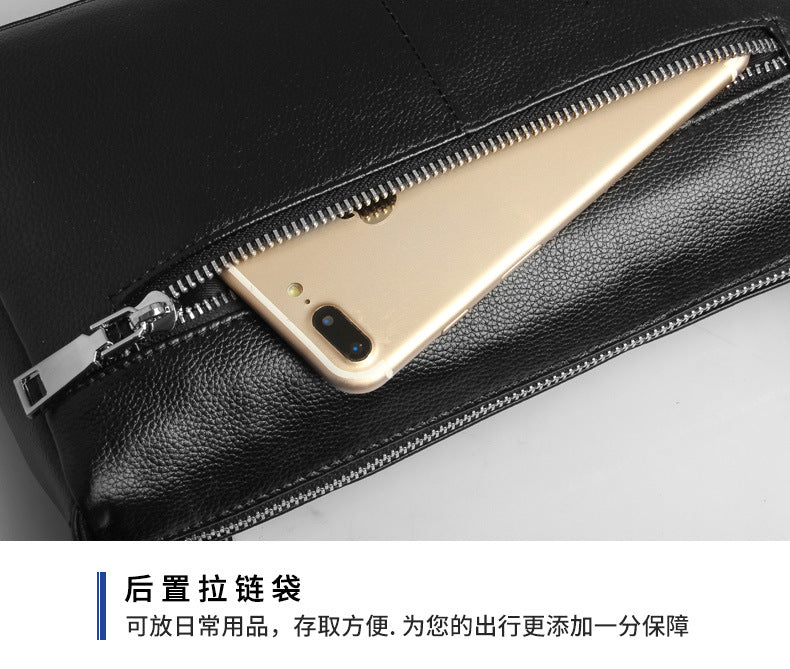 Men's Shoulder Bag Cowhide Genuine Leather Korean Fashion Casual Crossbody Bag