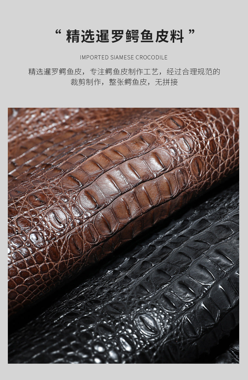 Siamese Crocodile Skin Men's Belt Genuine Leather Business Casual Width 3.8cm Men's Belt