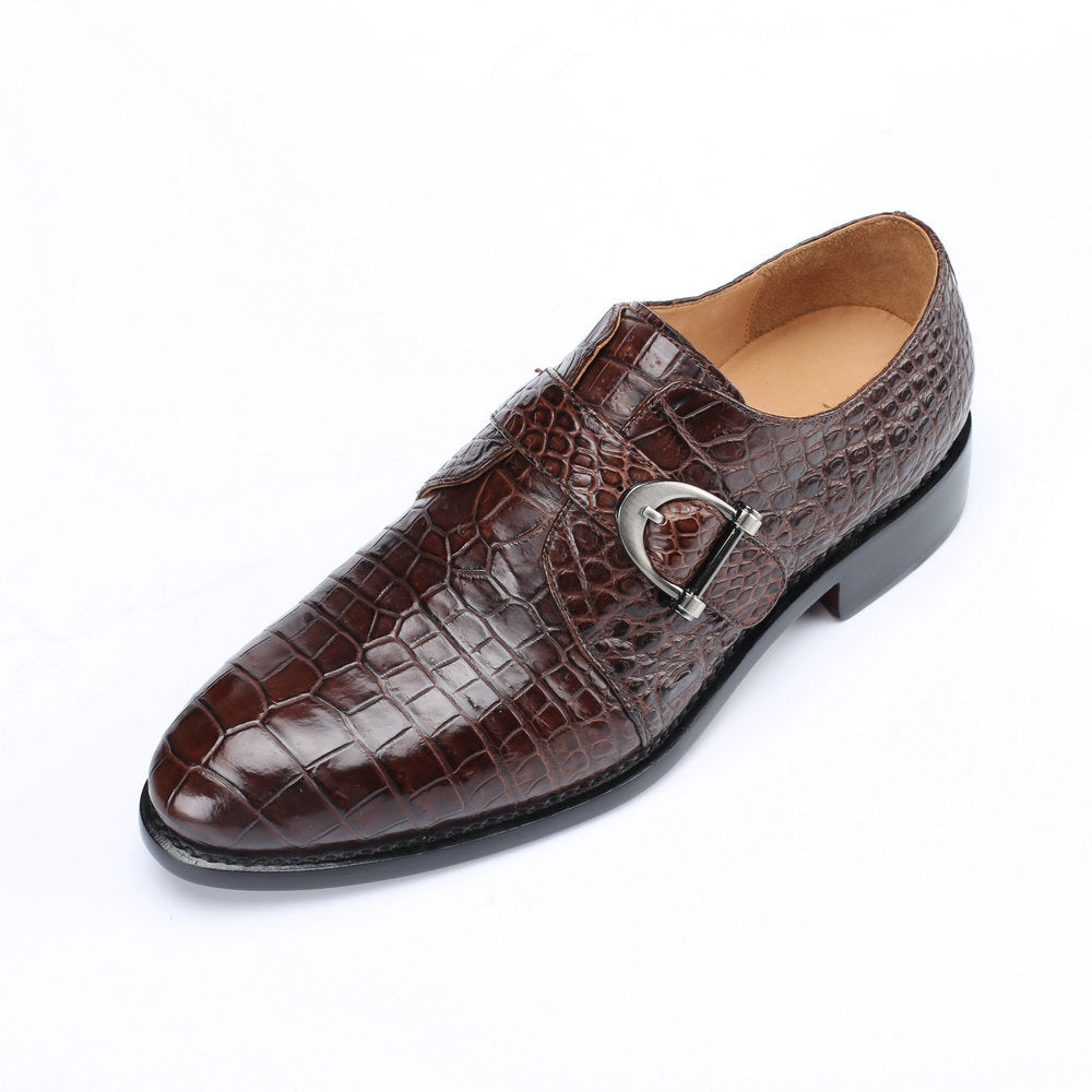 Crocodile Belly Skin Genuine Leather Men's Leather Shoes Business Casual Men Shoes