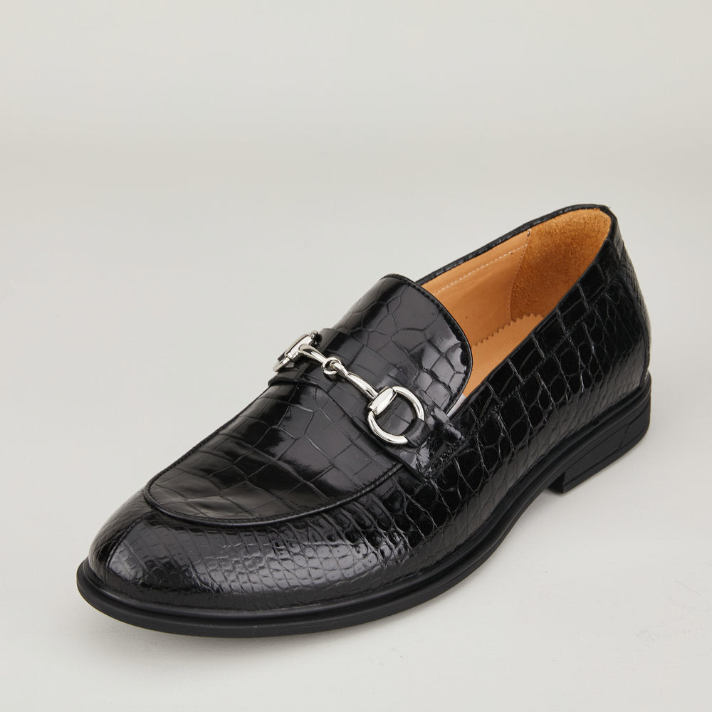 Crocodile Belly Skin Genuine Leather Men's Leather Shoes Rubber Sole Moccasins Fashion Casual Business Shoes