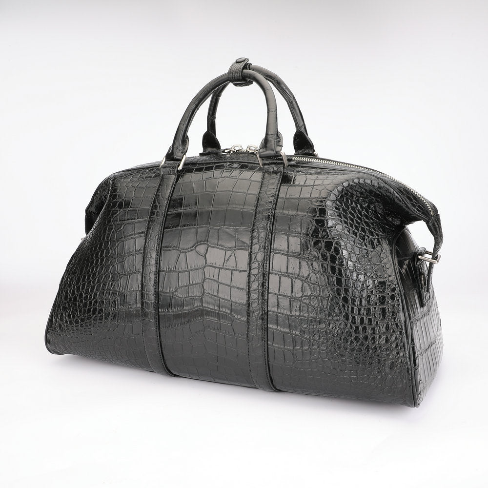 Crocodile Belly Skin Unisex Genuine Leather Travel Bag Luxury Travel Business Luggage Bag Super Large Capacity Handbag Handbag