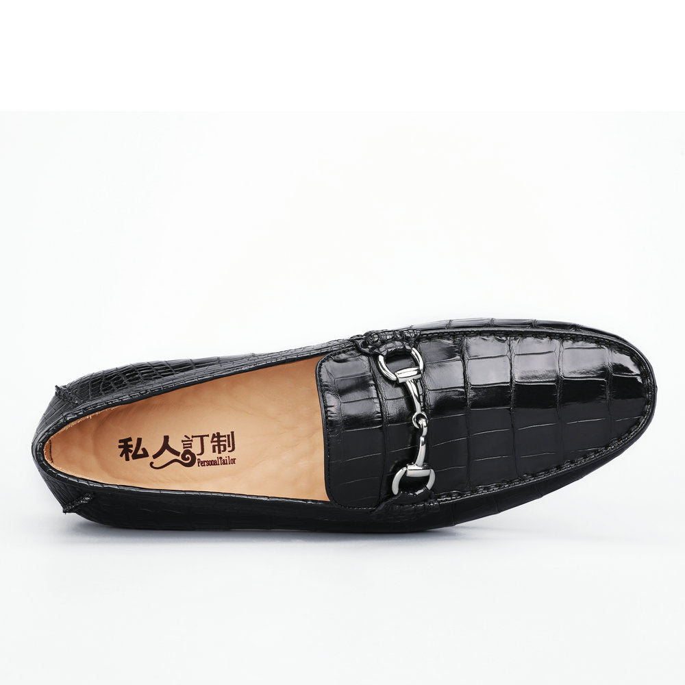 Crocodile Skin Men's Leather Shoes Genuine Leather Moccasins Fashion Casual Men's Shoes