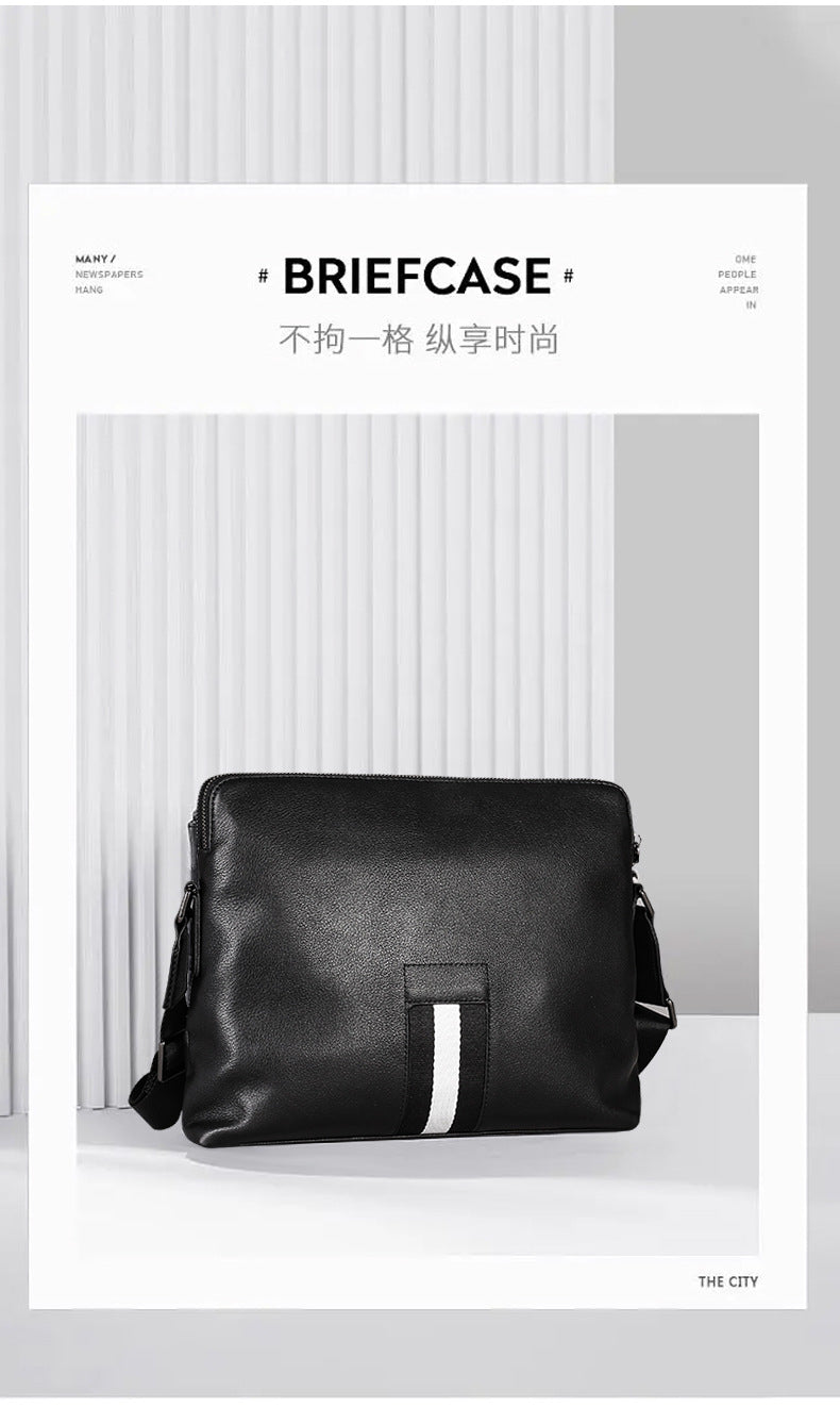 Men's Shoulder Bag Made of Genuine Cowhide Leather High Quality Casual Crossbody Bag