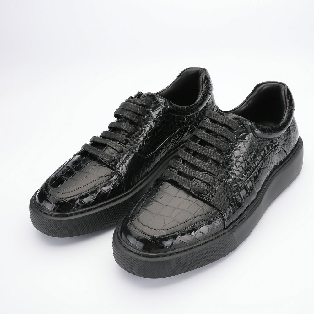 Autumn/Winter New Crocodile Belly Skin Men's Casual Shoes Genuine Leather Leather Shoes Fashion Business Shoes