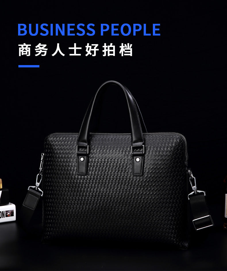 Men's handbag, handbag, genuine cowhide leather, large capacity, business computer bag, men's briefcase shoulder bag