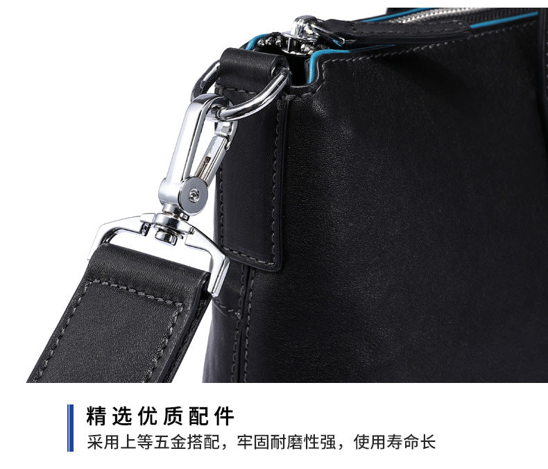 Men's handbag, genuine cowhide leather handbag, computer bag, high quality business briefcase