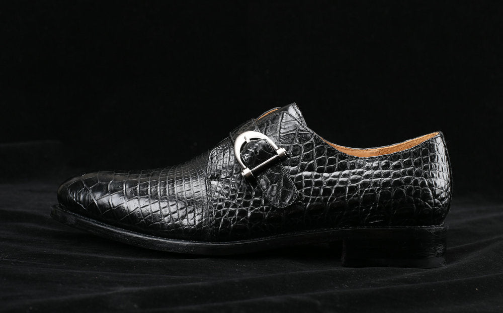 Crocodile Belly Skin Genuine Leather Men's Leather Shoes Business Casual Men Shoes