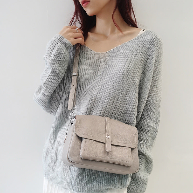 Retro cowhide women bag large capacity women bag fashion commuter bag shoulder bag