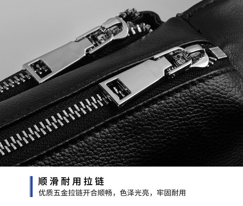 Men's Shoulder Bag Cowhide Genuine Leather Korean Fashion Casual Crossbody Bag