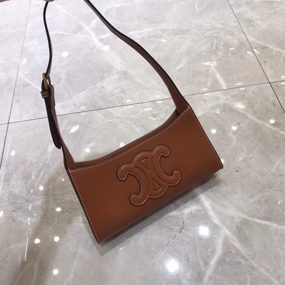 Women's armpit bag Luxury genuine leather shoulder bag handbag Goes with anything Fashion