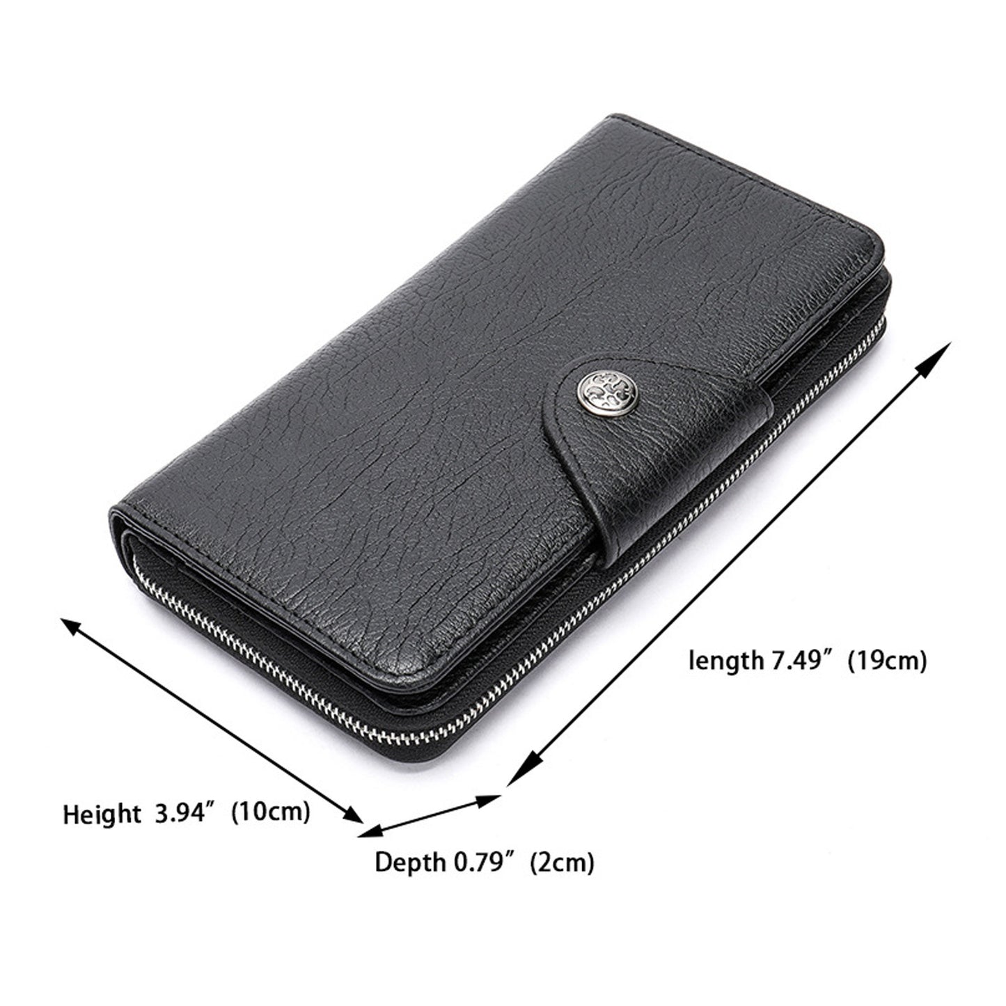 Men's long wallet made of cowhide genuine leather business simple card holder clutch bag men's wallet
