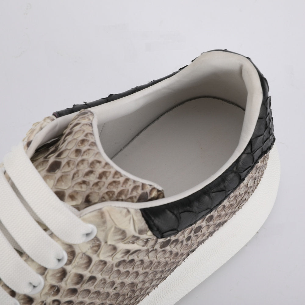 Python Skin Men's Casual Shoes Luxury Excellent Breathability Platform Sneakers Men's Shoes