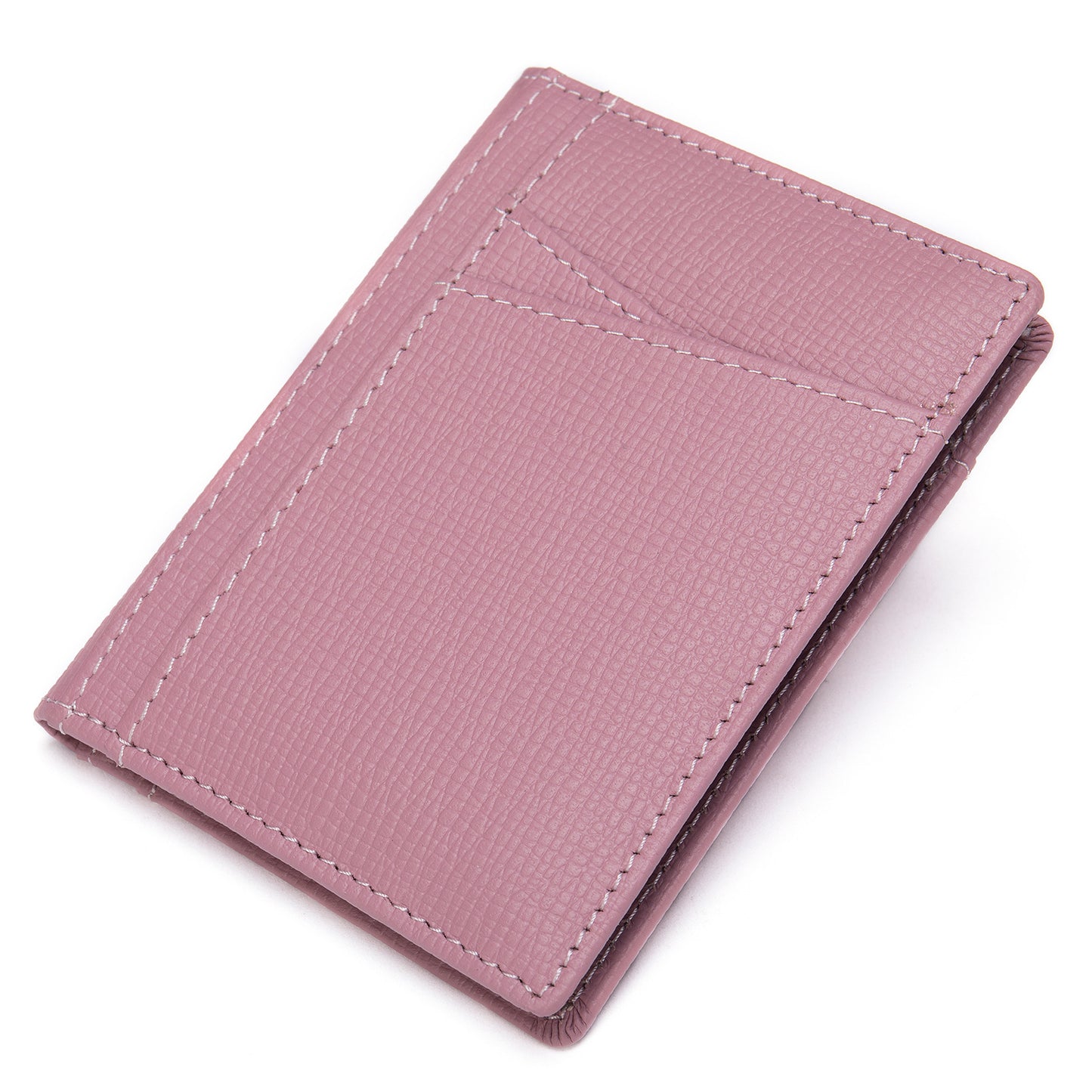 Men's Card Bag Cow Leather Thin Simple Card Holder RFID Card Clip for Men