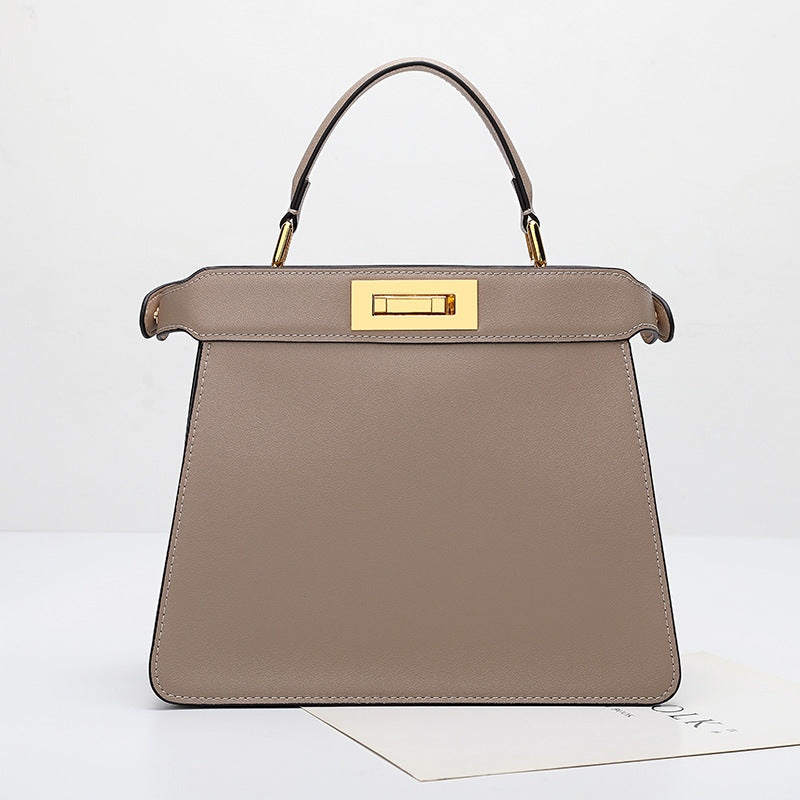 Women's Handbag Commuting Professional Wind Fashion Rock Single Shoulder Bag Genuine Leather Bag