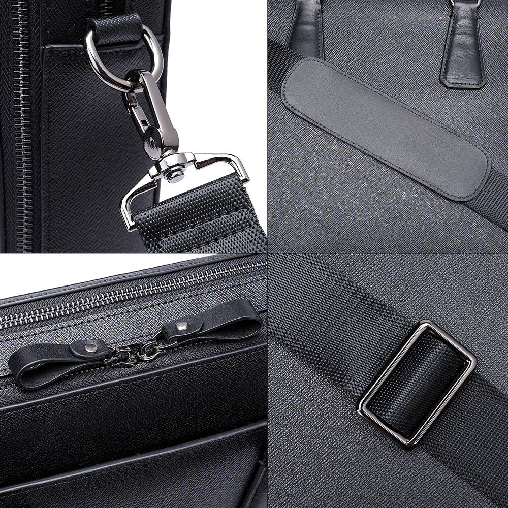 Men's handbag genuine cowhide leather office business commuting men's computer bag handbag