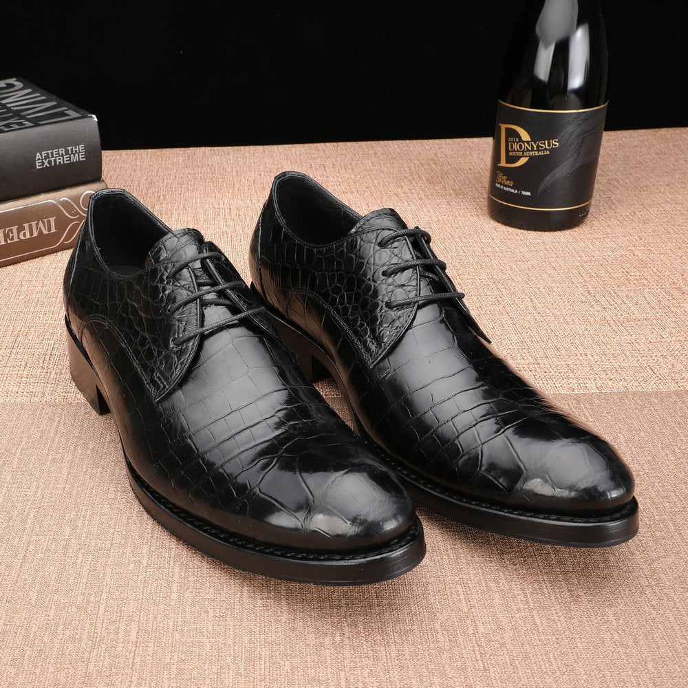 Crocodile Belly Skin Men's Leather Shoes Made of Genuine Leather Luxury Formal Business Shoes