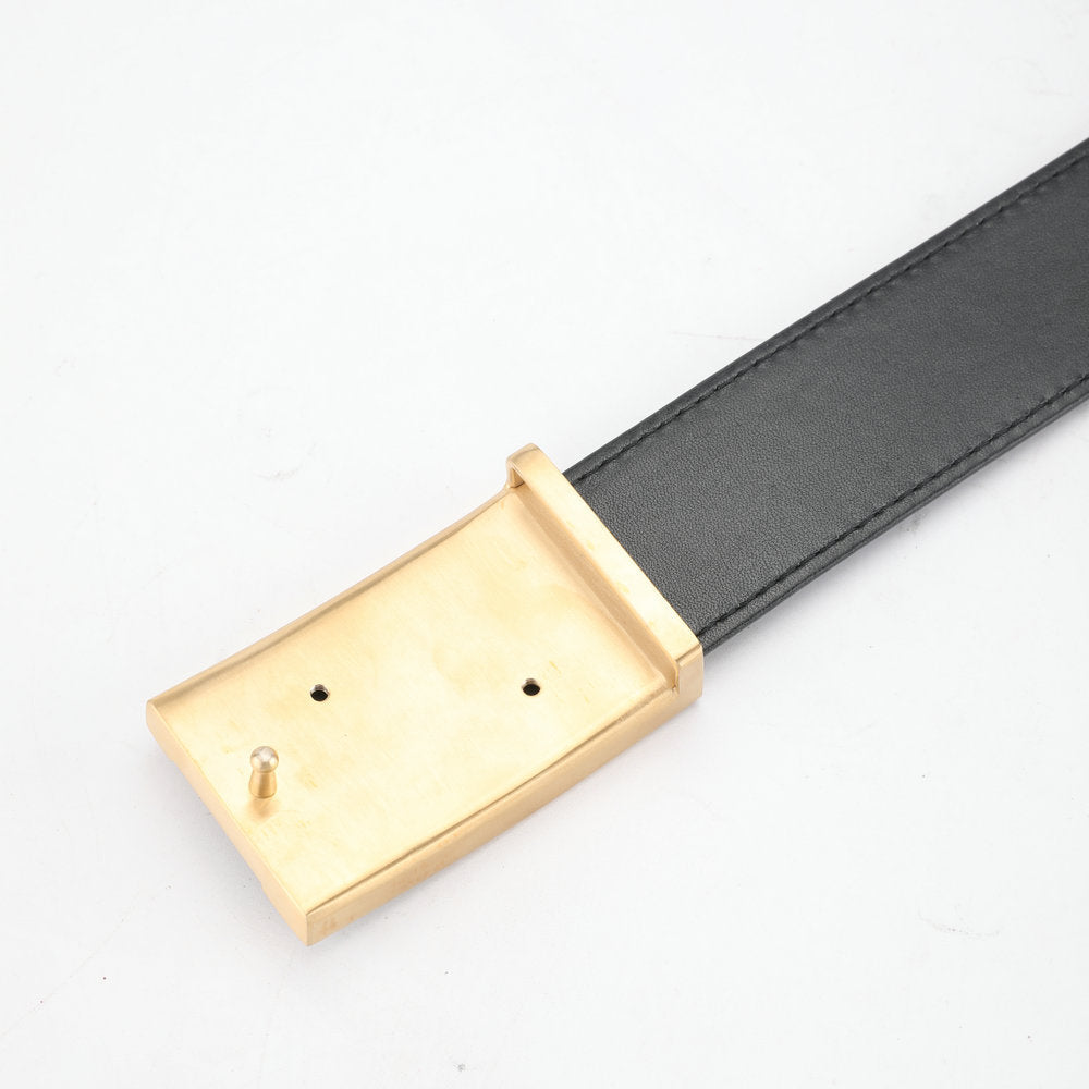 Ostrich skin genuine leather men's belt fashion business casual smooth buckle men belt