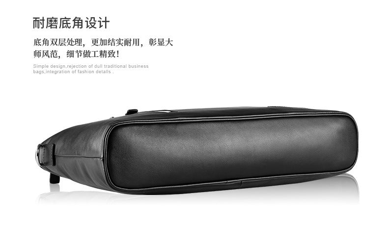 Men's Handbag Genuine Cowhide Leather Handbag Computer Bag Men's Business Briefcase