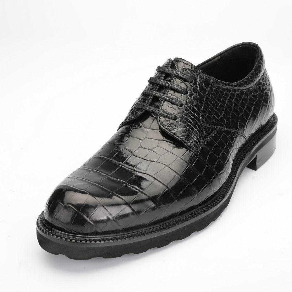 Men's Leather Shoes Genuine Leather Crocodile Belly Skin Anti-slip Wear-resistant Business Shoes Formal Suit Shoes
