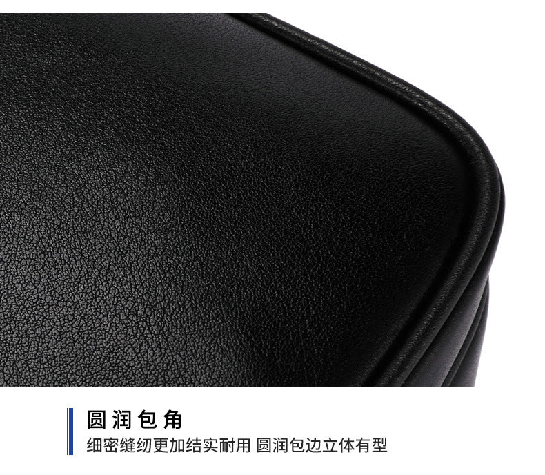 Men's shoulder bag, genuine cowhide leather, business fashion, large capacity, crossbody bag