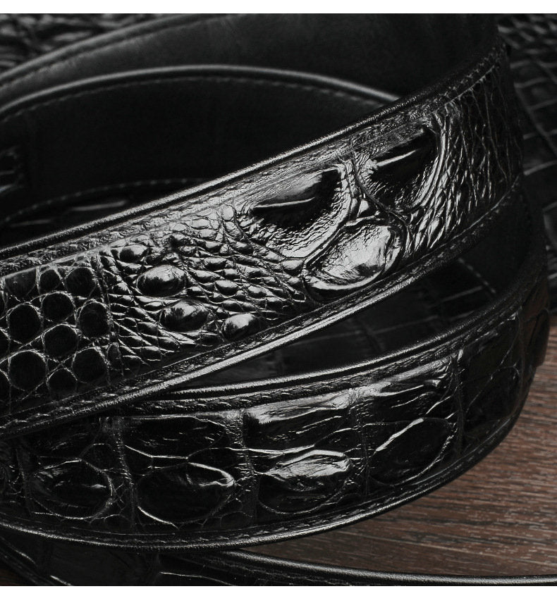 Crocodile leather genuine leather men's belt automatic buckle business casual gift present