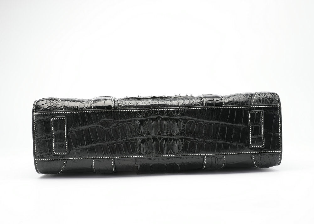 Men's briefcase Genuine crocodile leather handbag Business travel bag Office bag File bag Handbag