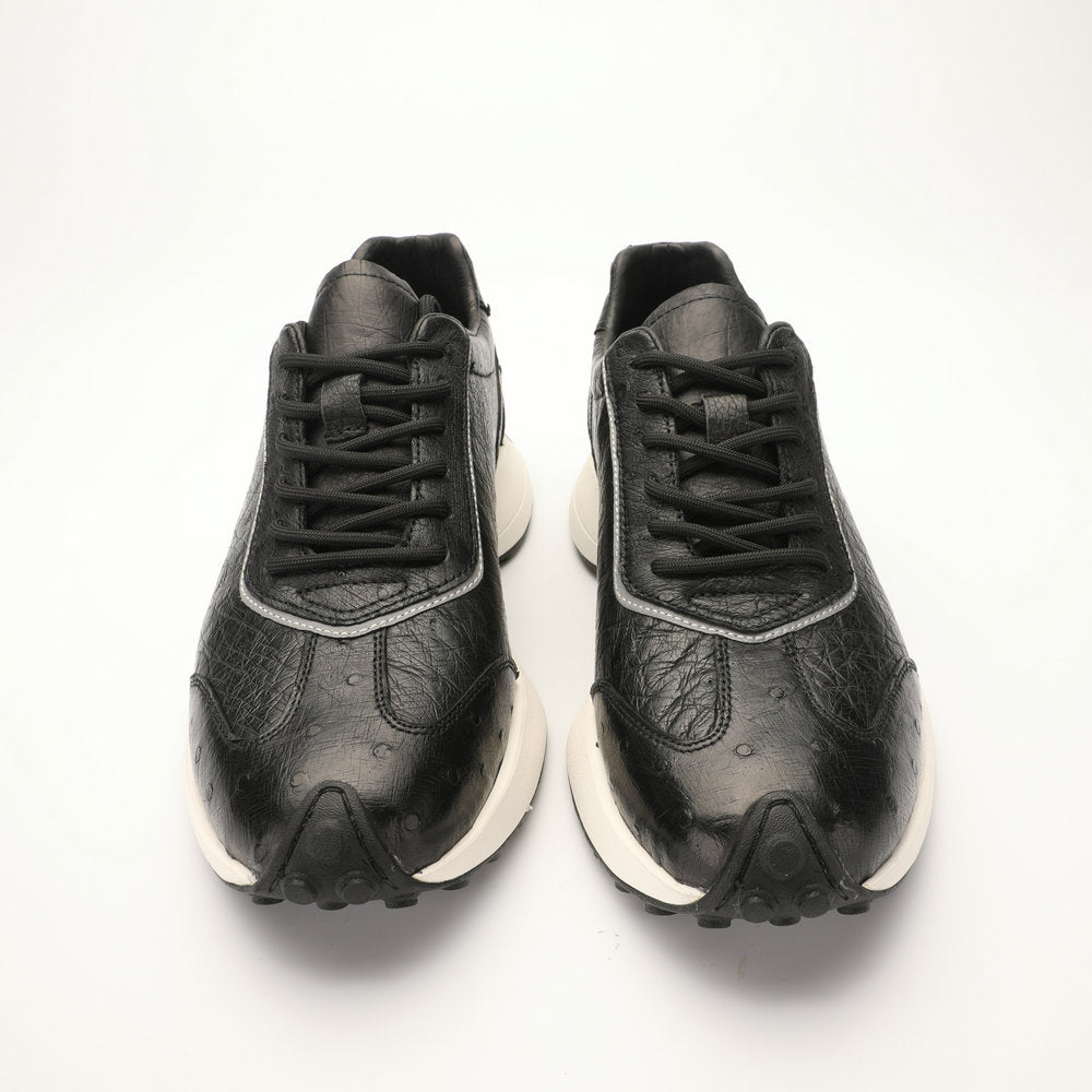 Ostrich leather men's shoes genuine leather wear-resistant anti-slip fashion sports casual shoes