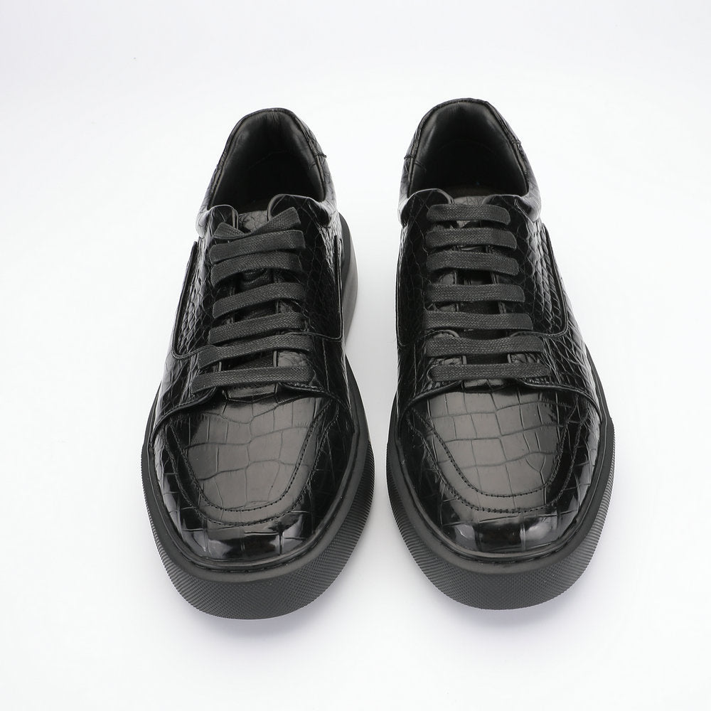 Autumn/Winter New Crocodile Belly Skin Men's Casual Shoes Genuine Leather Leather Shoes Fashion Business Shoes
