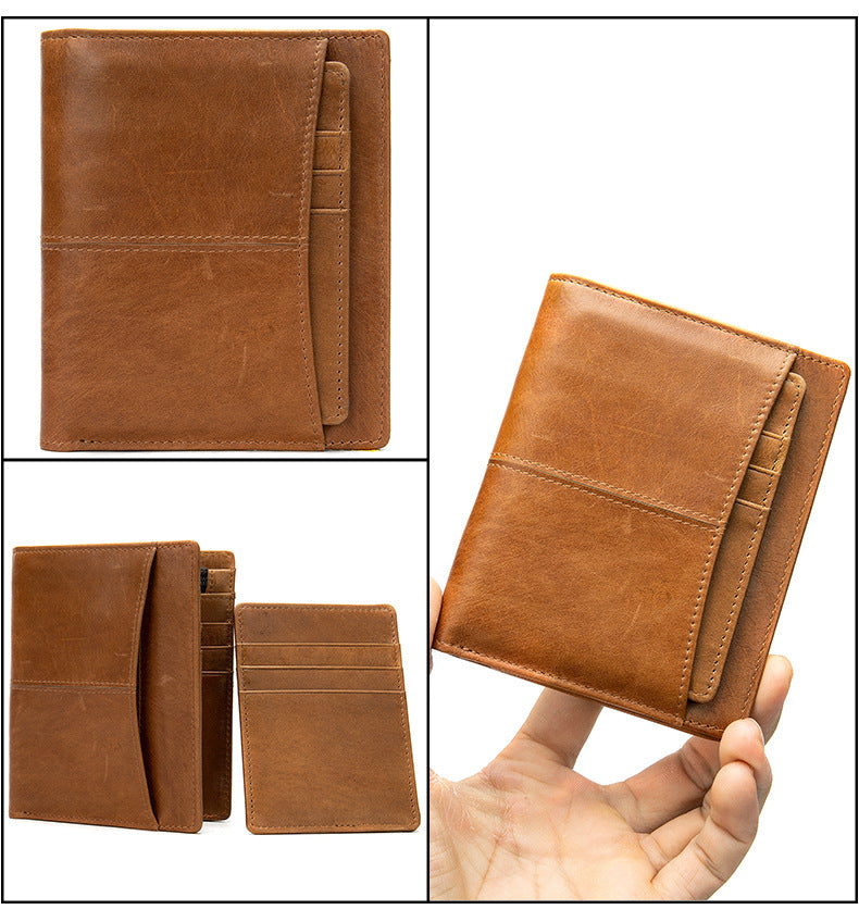 Men's Wallet Cow Leather Genuine Leather Separable Men's Wallet Card Bag