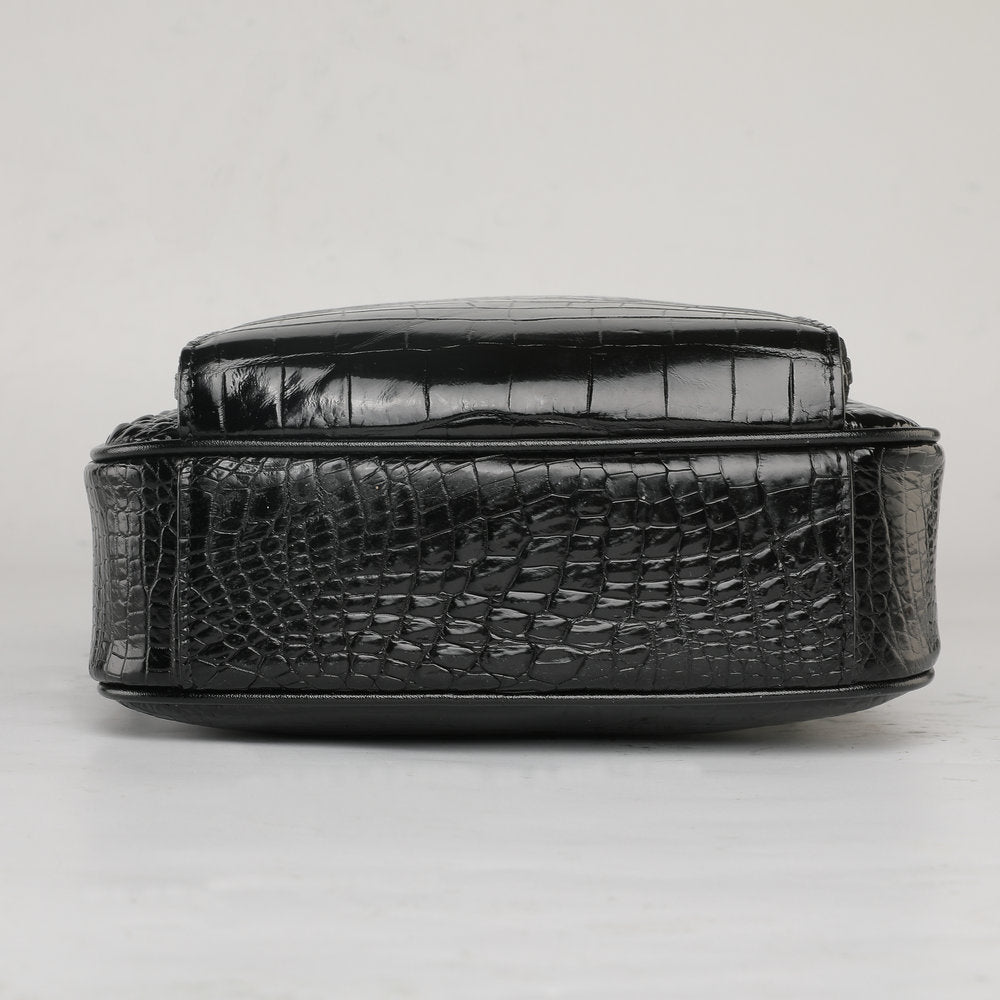Shoulder bag, crocodile skin, genuine leather, crossbody bag, outdoor, casual, business use