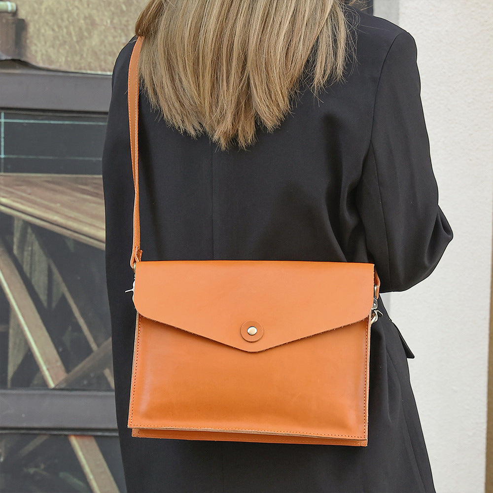 Women's Handbag Large Capacity Cover Cowhide Shoulder Bag Clutch Bag Crossbody Bag Messenger Bag