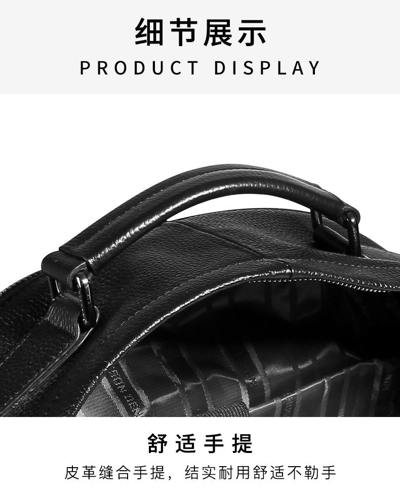Men's backpack genuine cowhide leather fashion casual travel men's bag