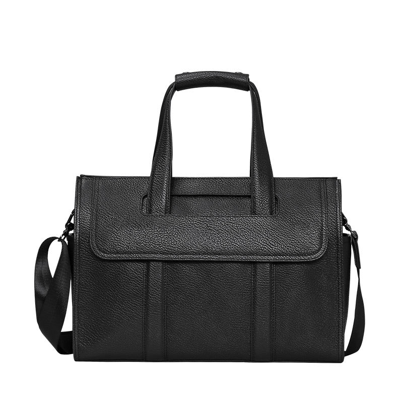 Men's briefcase genuine cowhide leather handbag computer bag business large capacity handbag