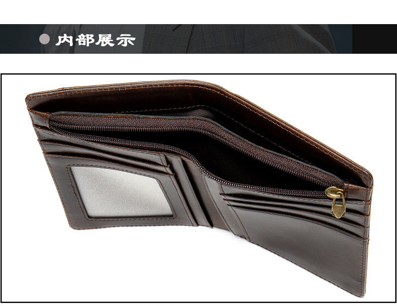 Men's Wallet Cow Leather Genuine Leather Separable Men's Wallet Card Bag