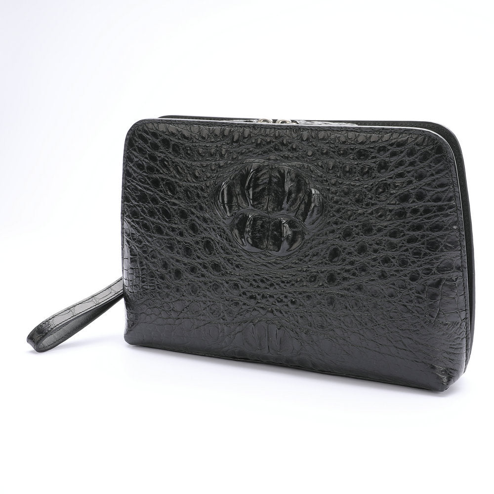 Crocodile bone skin men's handbag genuine leather business casual men's bag