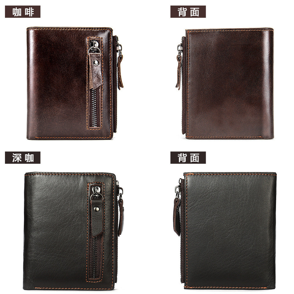 Men's Short Wallet High Quality Retro Men's Card Bag Wallet