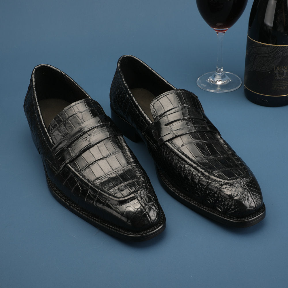 Crocodile Skin Men's Leather Shoes Genuine Leather Anti-Slip Business Suit Formal Men's Shoes