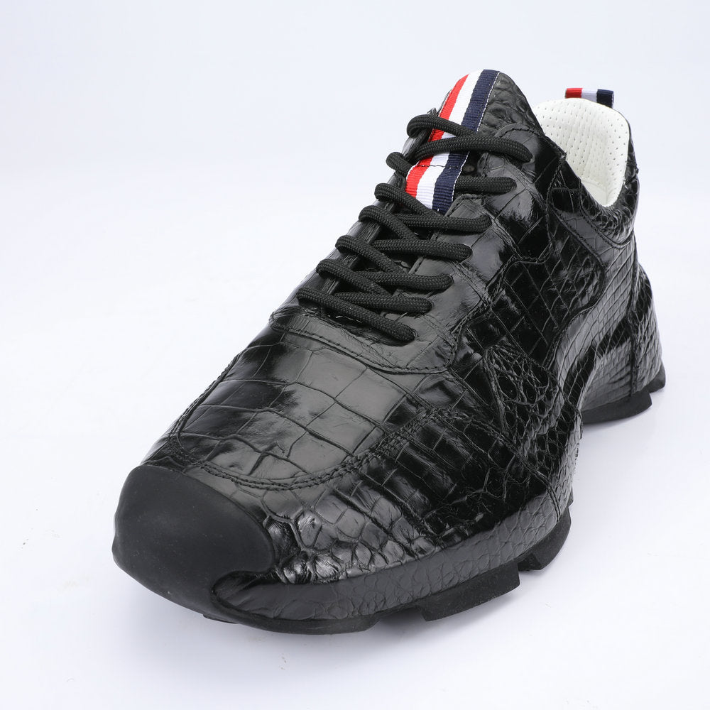 Crocodile leather genuine leather men's shoes fashion rubber sole in-heel men's shoes