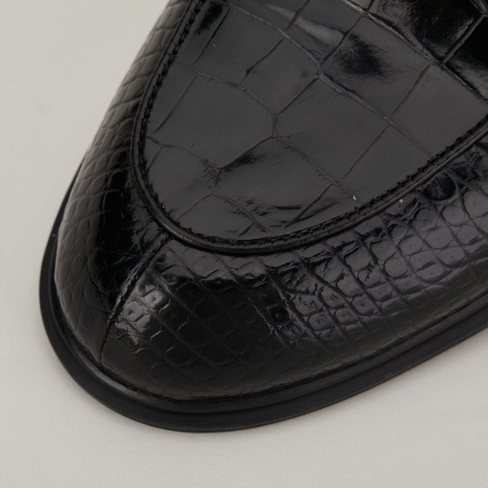 Crocodile Belly Skin Genuine Leather Men's Leather Shoes Rubber Sole Moccasins Fashion Casual Business Shoes
