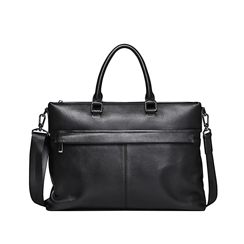 Men's Handbag Genuine Cowhide Leather Computer Bag Business Large Capacity Briefcase Crossbody Bag