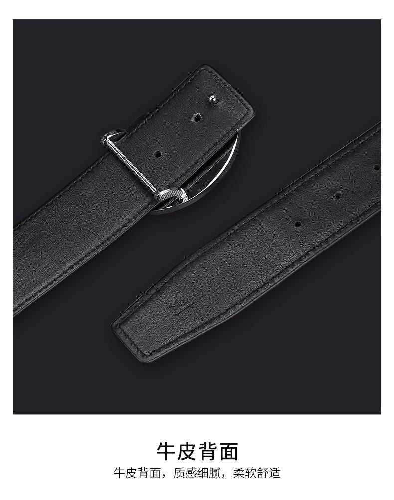 Siamese Crocodile Skin Men's Belt Genuine Leather Dragon with Smooth Buckle Fashion Casual Business Belt