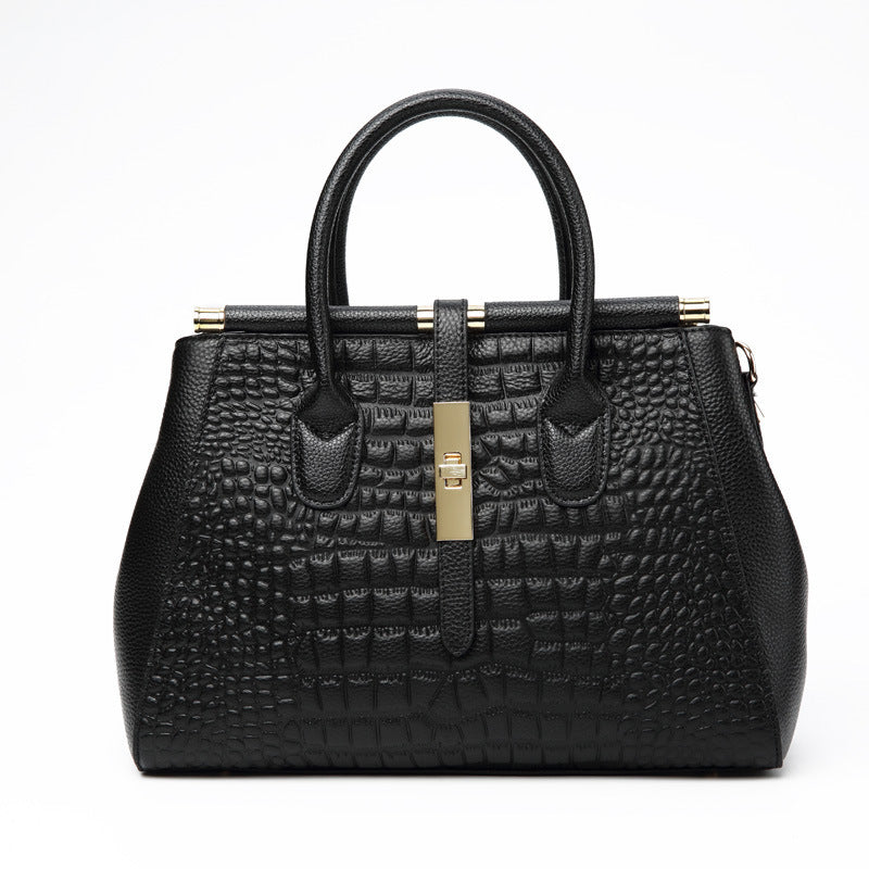 Genuine leather women's tote bag Stylish cowhide handbag Women's shoulder bag Goes with anything