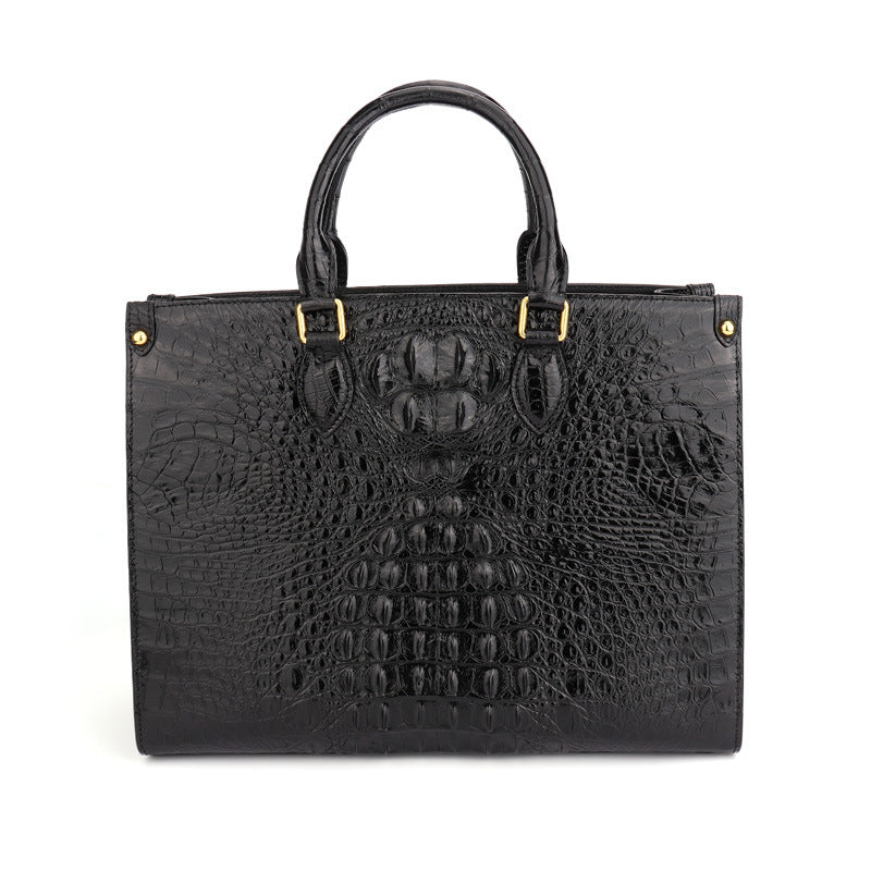 Women's Crocodile Bag Atmospheric Genuine Leather Handbag Casual Car Stitch Shoulder Bag