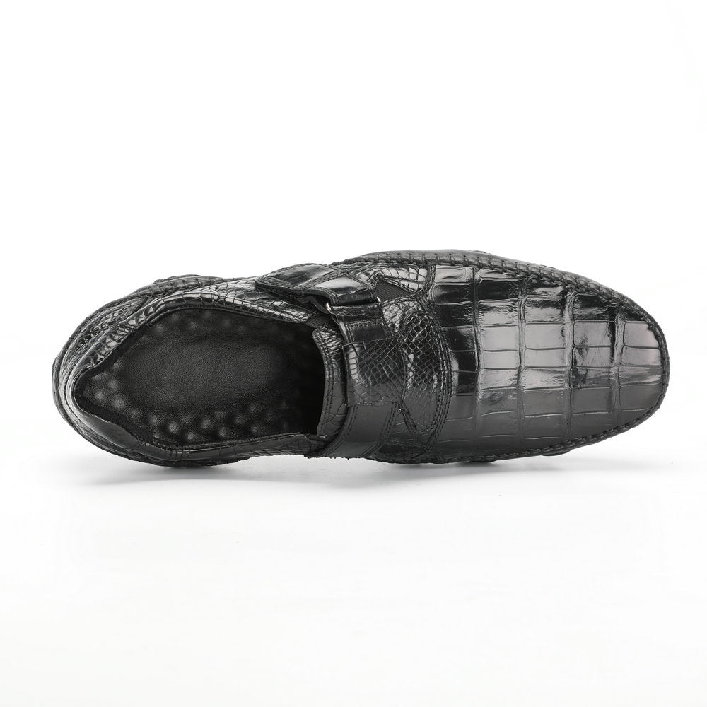 Crocodile leather genuine leather men's leather shoes moccasins men's business casual shoes