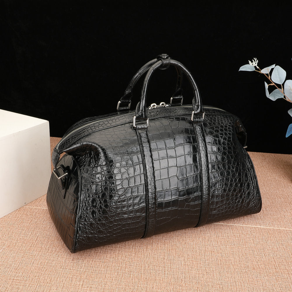 Crocodile Belly Skin Unisex Genuine Leather Travel Bag Luxury Travel Business Luggage Bag Super Large Capacity Handbag Handbag
