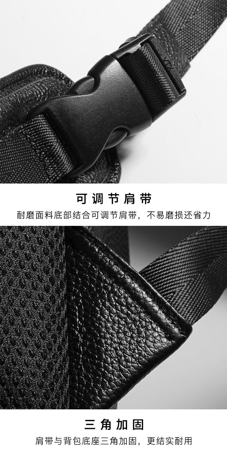Men's backpack genuine cowhide leather fashion casual travel men's bag